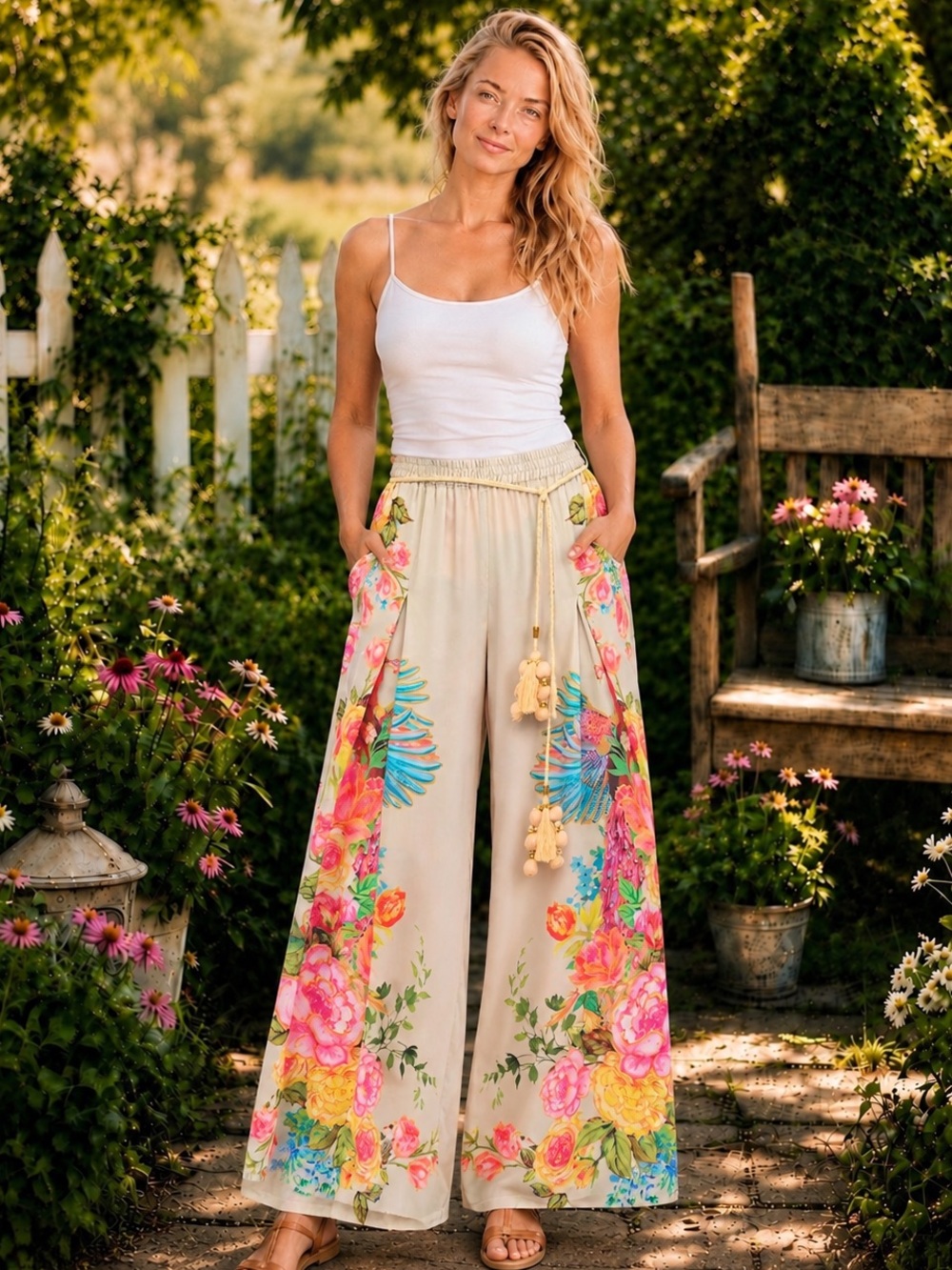 Aratta Earth Angels Wide-Leg Pants – Medium